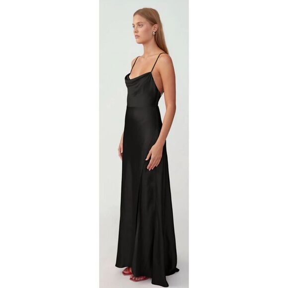 FAME & PARTNERS - VIN Long Dress IN BLACK NWT Size 16 - Picture 1 of 8
